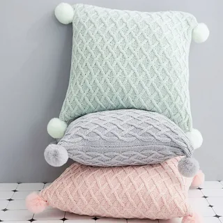Knitted Cotton Cushion